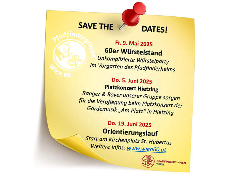 Sommertermine Gruppe 60